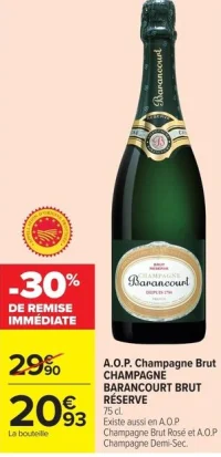 A.O.P. Champagne Brut BARANCOURT BRUT RÉSERVE