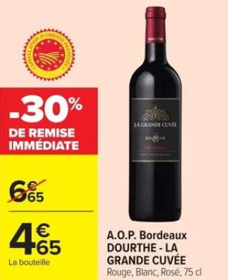 A.O.P. Bordeaux DOURTHE - LA GRANDE CUVÉE Rouge, Blanc, Rosé, 75 cl