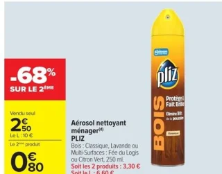 Aérosol nettoyant ménager PLIZ
