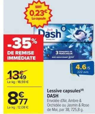 Lessive capsules DASH