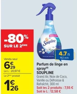 Parfum de linge en spray SOUPLINE