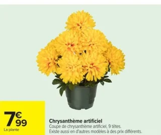 Chrysanthème artificiel