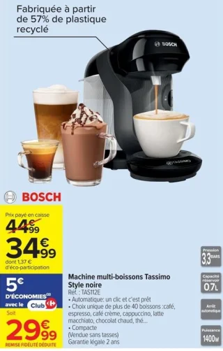 Machine multi-boissons Tassimo Style noire BOSCH