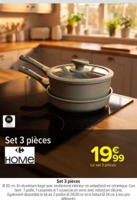 Set 3 pièces Carrefour HOME