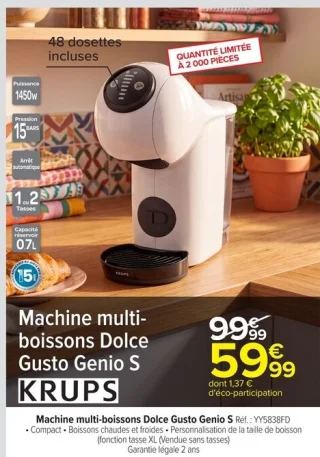 Machine multi-boissons Dolce Gusto Genio S KRUPS