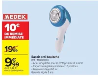 Rasoir anti bouloche Medek