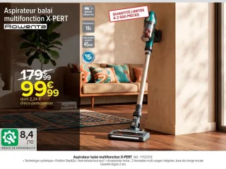 Aspirateur balai multifonction X-PERT Rowenta