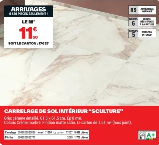 Carrelage de sol intérieur "Sculture"