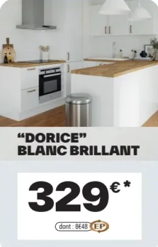 Cuisine "DORICE" BLANC BRILLANT Cooke & Lewis