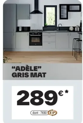 Cuisine "ADÈLE" GRIS MAT Cooke & Lewis