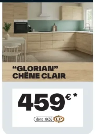 Cuisine "GLORIAN" CHÊNE CLAIR Cooke & Lewis