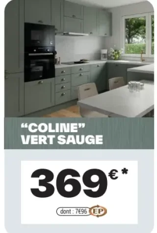 Cuisine "COLINE" VERT SAUGE Cooke & Lewis