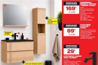 Ensemble meuble + vasque + miroir Stria