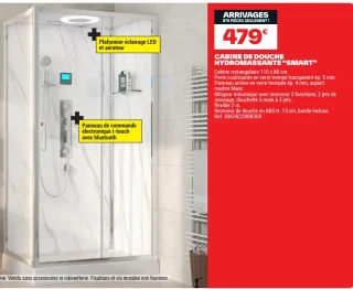 Cabine de douche hydromassante Smart