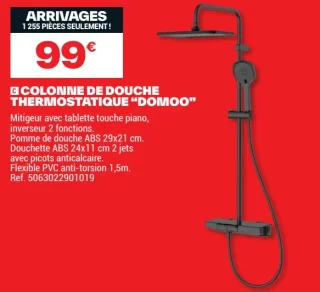 Colonne de douche thermostatique Domoo