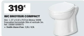 WC broyeur compact