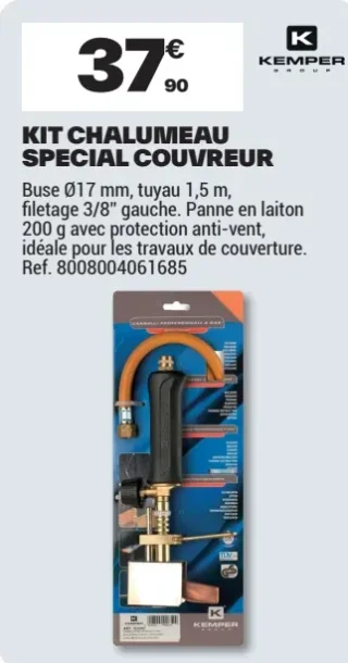 Kit chalumeau spécial couvreur Kemper