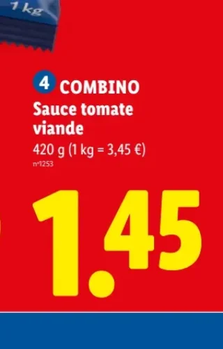 Sauce tomate viande COMBINO