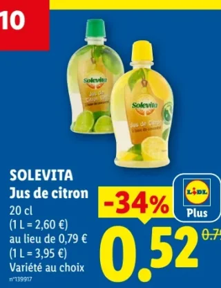 SOLEVITA Jus de citron