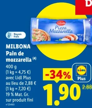 MILBONA Pain de mozzarella