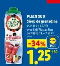 PLEIN SUD Sirop de grenadine
