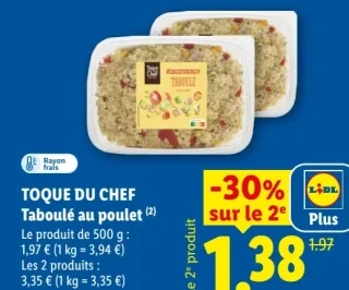 TOQUE DU CHEF Taboulé au poulet