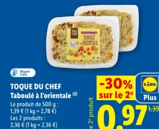 TOQUE DU CHEF Taboulé à l'orientale