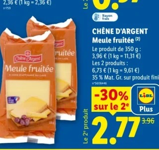 CHÊNE D'ARGENT Meule fruitée