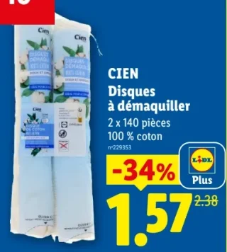 CIEN Disques à démaquiller