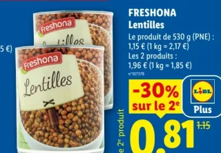 FRESHONA Lentilles