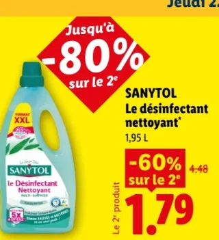 Le désinfectant nettoyant SANYTOL
