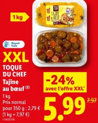 Tajine au bœuf Toque du Chef