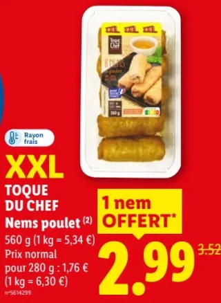 Nems poulet Toque du Chef