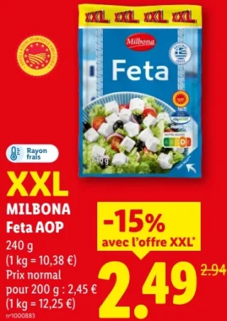 Feta AOP XXL Milbona