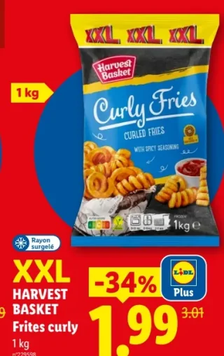 HARVEST BASKET Frites curly