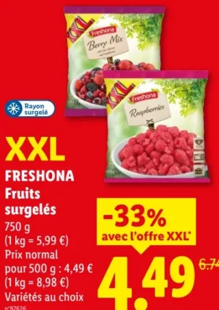Fruits surgelés Freshona