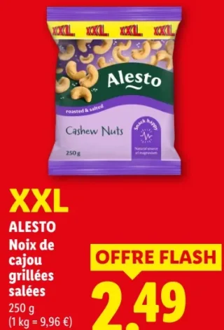 Noix de cajou grillées salées Alesto