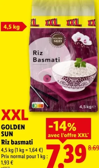 Riz basmati Golden Sun