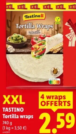 Tortilla wraps Tastino