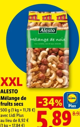 Mélange de fruits secs Alesto