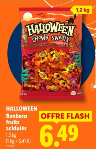 HALLOWEEN Bonbons fruits acidulés
