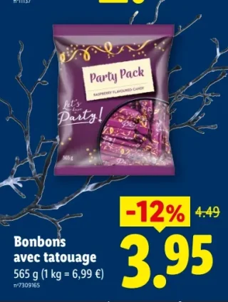 Bonbons avec tatouage