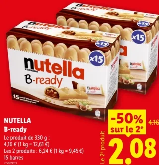 Nutella B-ready 15 barres