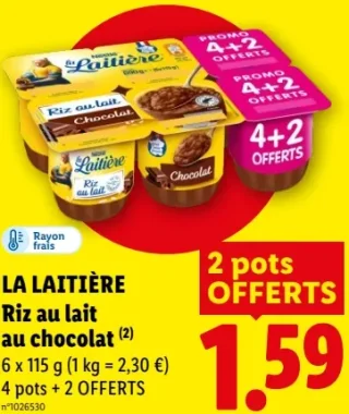 La Laitière Riz au lait au chocolat
