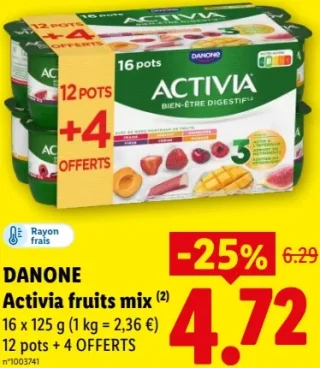 Danone Activia fruits mix
