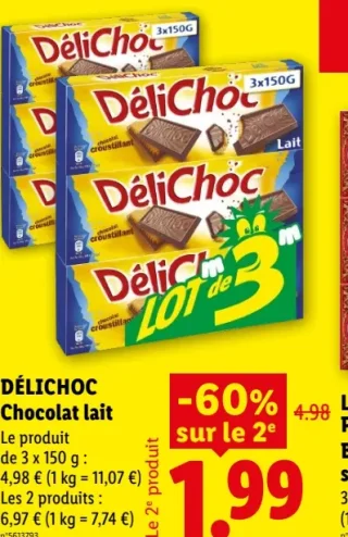 DÉLICHOC Chocolat lait