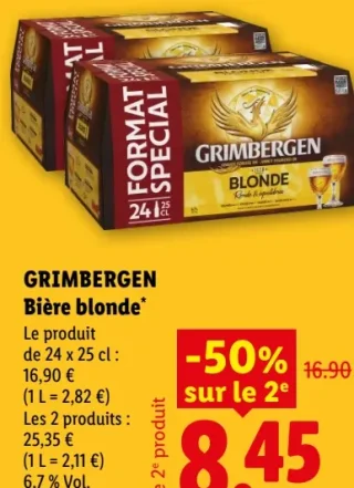 GRIMBERGEN Bière blonde