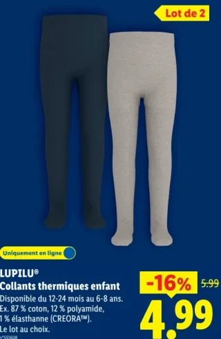 Lupilu Collants thermiques enfant