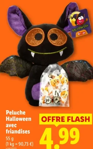 Peluche Halloween avec friandises