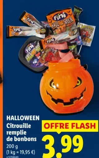 Citrouille remplie de bonbons Halloween